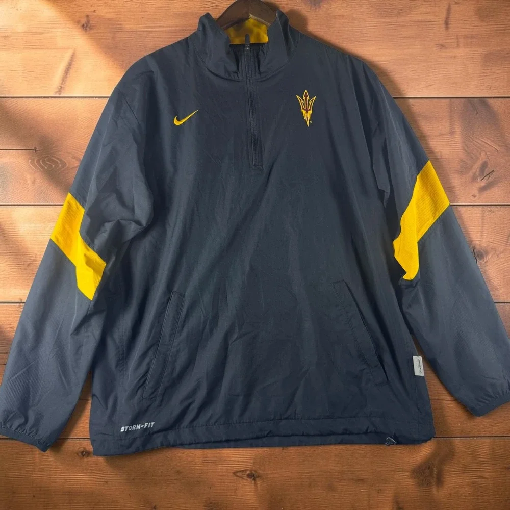 Nike Storm-FIT Arizona State Sun Devils Quarter Zip Windbreaker Mens Medium